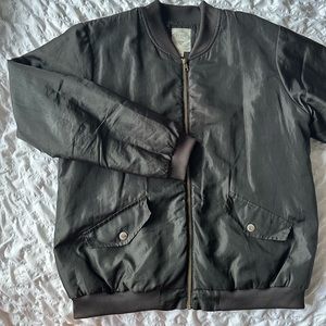 Black lightweight bomber jacket